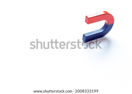 Horseshoe magnet isolated on white background