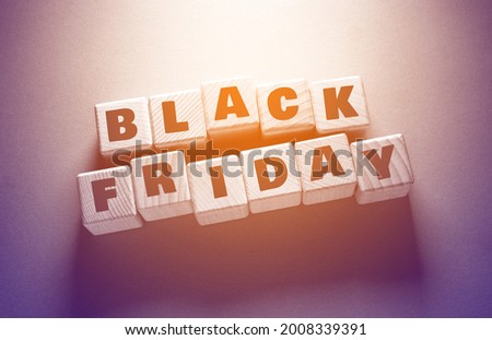 Black Friday Word Written on Wooden Cubes