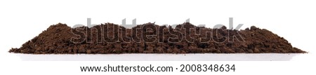 Soil Banner isolated on white Background - Panorama. Royalty-Free Stock Photo #2008348634
