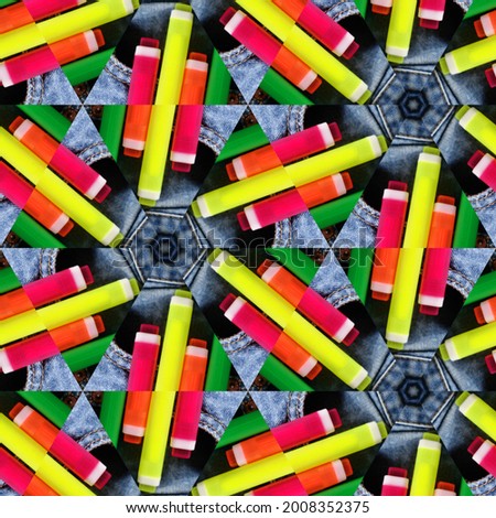 Abstract background kaleidoscope Pattern. Illustration Image for design. Seamless pattern. image with the mirror effect.