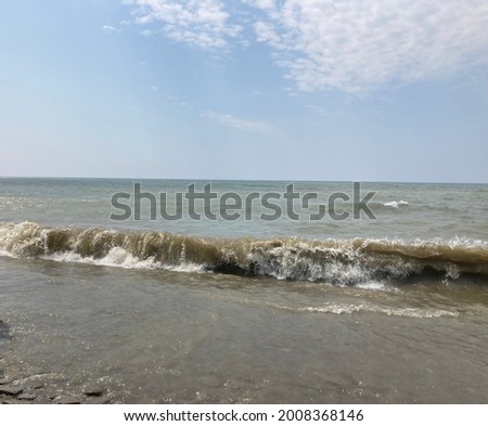 Waves on Lake Erie at Barcelona beach in Westfield, NY