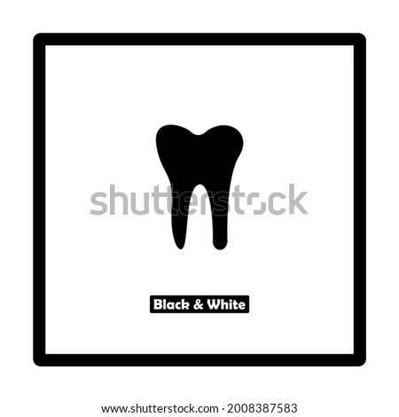 this is a tooth flat icon illustration vector logo