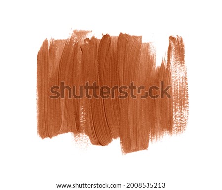 Grunge coffee brown paint brush stroke texture design poster. Image. 