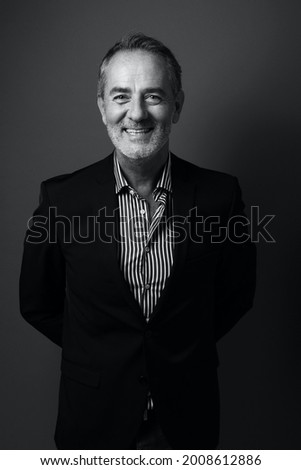 Portrait of a beautiful commercial mature man