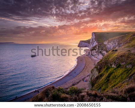 The White Cliffs of Lulworth Cove in England - nature photography