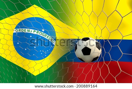 Soccer 2014 ( Football ) Brazil and Colombi 