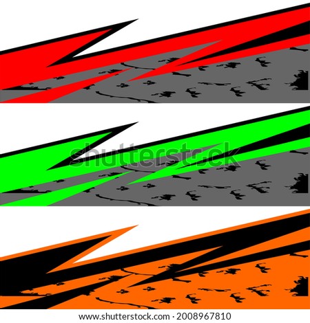 abstract car decal vector design with grunge logo