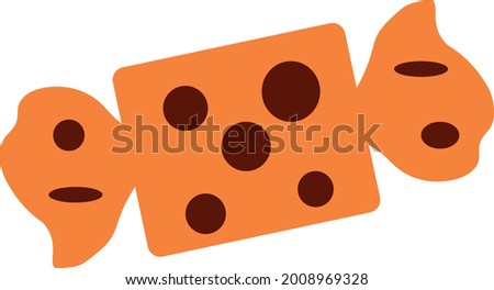 Sweet illustration with orange design. delicious candy for kids