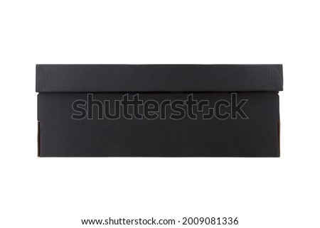 Black shoe box isolated on white background Royalty-Free Stock Photo #2009081336