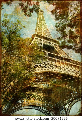 Eiffel  tower - artistic toned picture