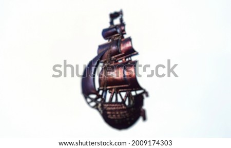 Defocused blur background of traditional boat from fiberglass