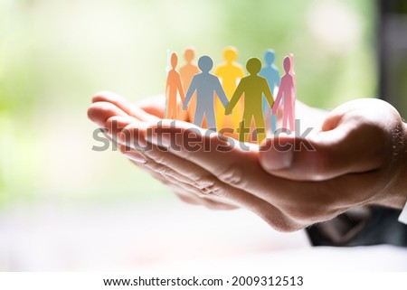 Diversity And Inclusion. Business Employment Leadership. People Silhouettes Royalty-Free Stock Photo #2009312513