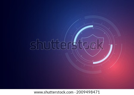 Cyber security technology concept , Shield With Keyhole icon  , personal data ,  Royalty-Free Stock Photo #2009498471