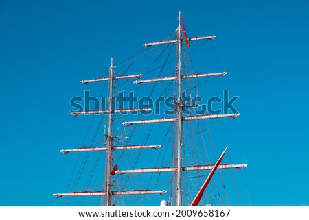 Sailing masts of the ship