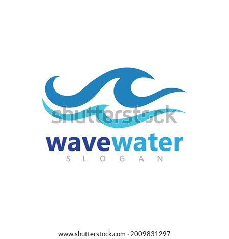 Abstract water splash waves logo design