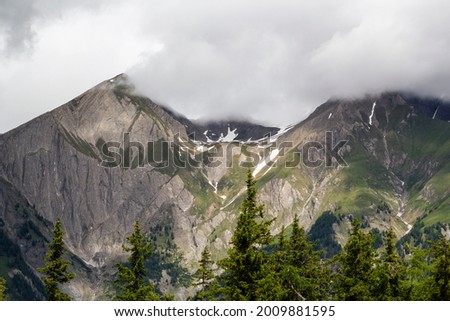 panoramic view over the mountains of the national park hohe Tauern in Matrei, Osttirol Austria Royalty-Free Stock Photo #2009881595