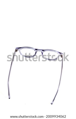 round glasses isolated on a white background
