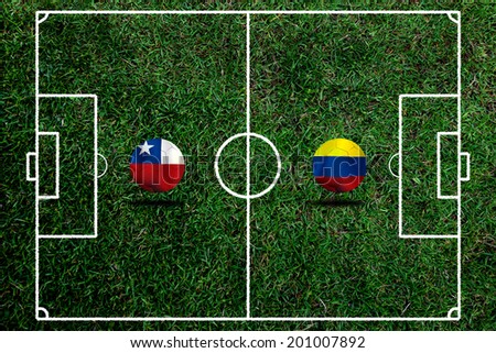 Soccer 2014 ( Football ) Chile and Colombia 