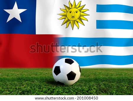 Soccer 2014 ( Football ) Chile and Uruguay 