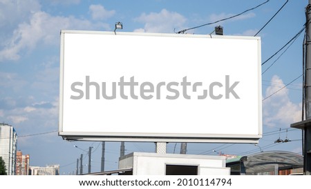 Large blank frame local place billboards mockup for outdoor advertising
