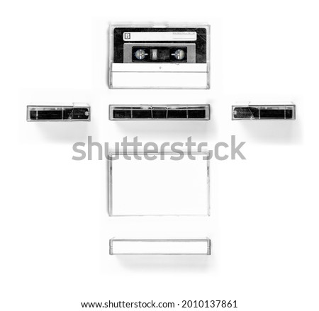 Blank Vintage Cassette Tape All Sides  Royalty-Free Stock Photo #2010137861