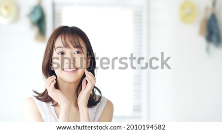 Beauty concept of a young asian woman.
