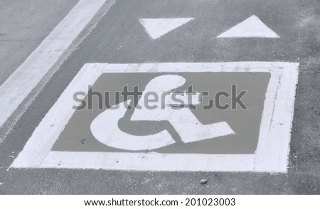 disabled lane on city street