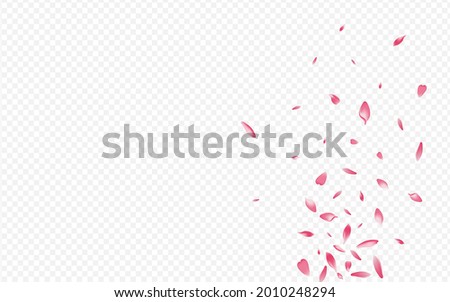 White Heart Vector Transparent Background. Cherry SummerDrop Illustration. Confetti Fall Backdrop. Leaf Realistic Cover. Pink Lotus Overlay Poster.