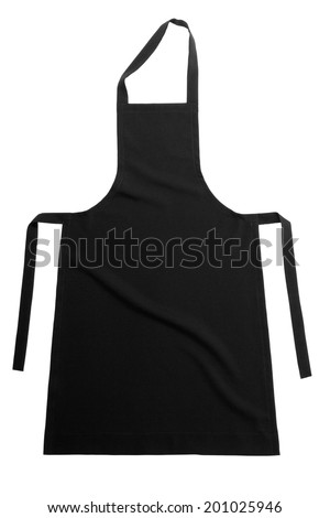 Black apron isolated on white background Royalty-Free Stock Photo #201025946