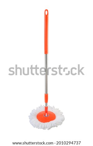 cleaning mop isolated on white background, clipping path included use for graphic design. 