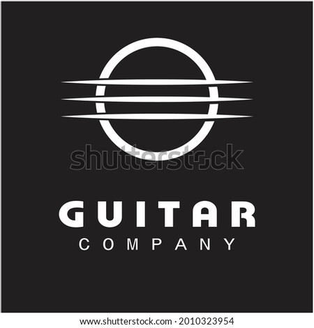 Cross Guitar Music Band Emblem Stamp Vintage Retro logo design