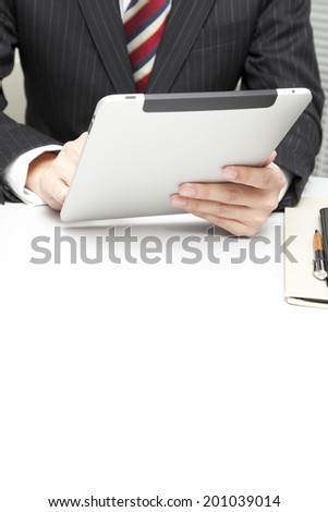 Man with a Tablet PC