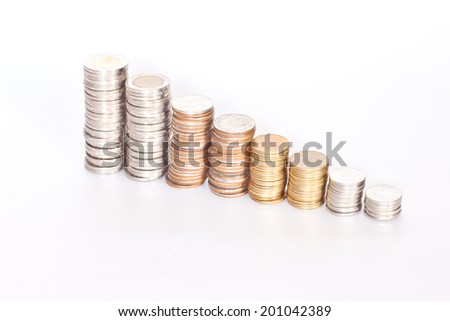 coin on paper background
