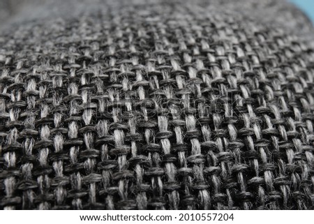 Textured fabric background of gray fabric