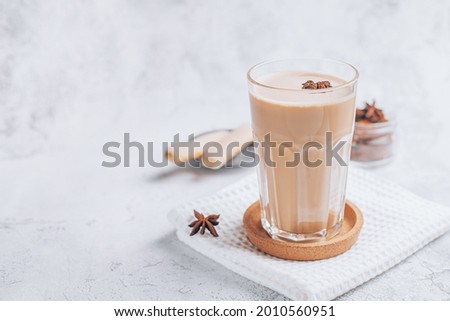masala tea indian drink with spices spice chai copy space  Royalty-Free Stock Photo #2010560951