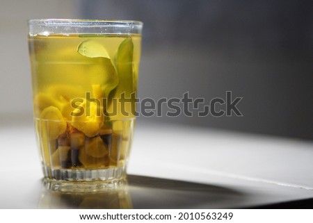 Herbal drink consist of many herbs. This picture can be used for commercial or background.