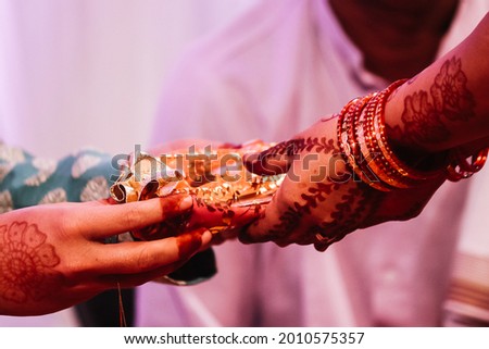 Gift Ceremony in Indian Wedding. Indian Wedding Rituals and Ceremony. Indian Culture	