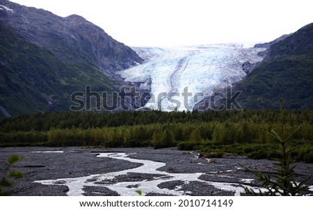 Image from 2015 reflects retreat of Exit Glacier, now a further diminished glacial mass and iconic feature of climate change