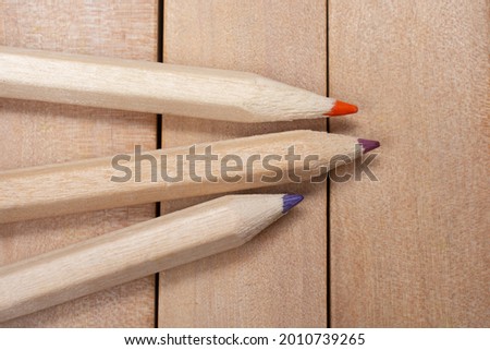 A closeup shot of wooden colorful pencils