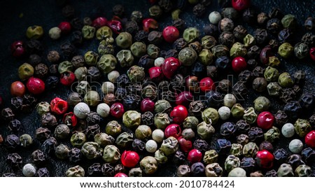 Colorful Peppercorn  medley dry seasoming background