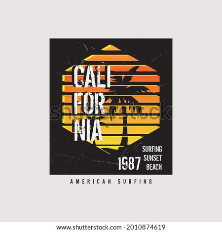 CALIFORNIA illustration typography. perfect for t shirt design