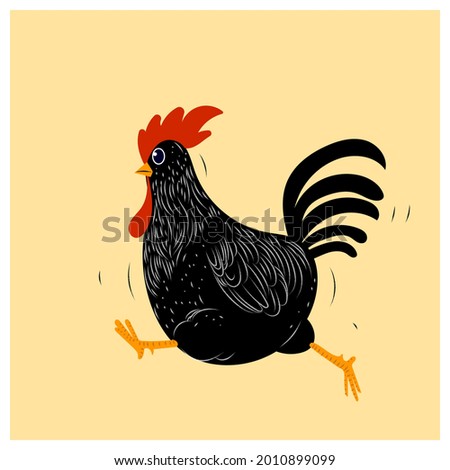 Cute chicken sketch,drawing,engraving icon logo character vector illustration. Artistic animal farm isolated on white background.