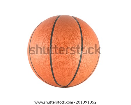 Ball for game in basketball, basket ball on white background