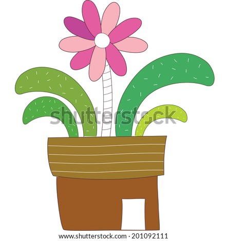 The view of flower pot 