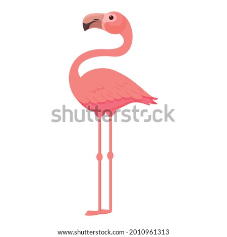 Pretty flamingo icon cartoon vector. Tropical bird. Cute pink summer animal
