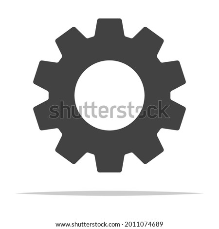 Gear cogwheel icon vector isolated