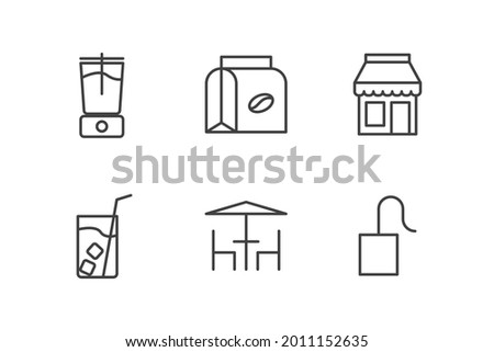 coffee set icon, isolated coffee set sign icon, vector illustration