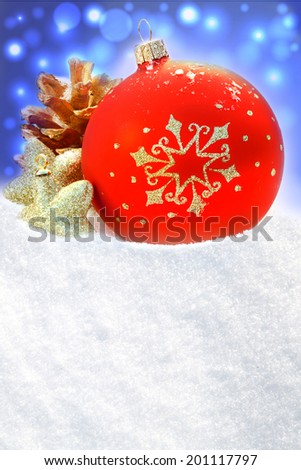 Christmas background  foir in snow 2015
