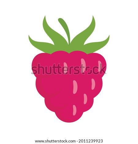 Sweet raspberry icon. Flat illustration of sweet raspberry vector icon isolated on white background