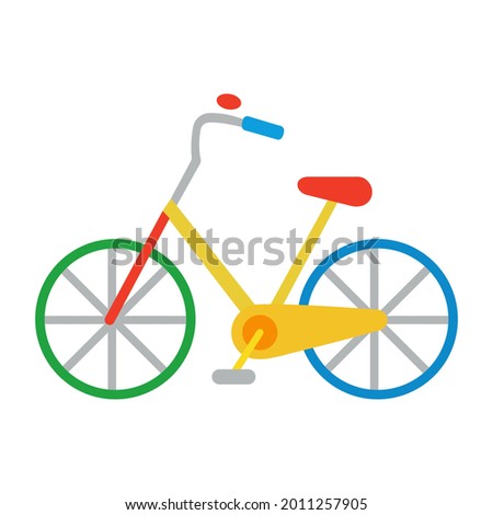 Bicycle emoticon flat style isolated vector illustration. High quality bicycle emoji icon on white background